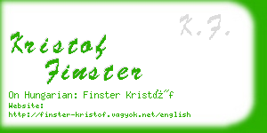 kristof finster business card